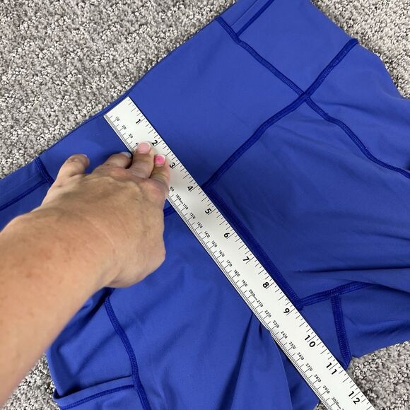 Lululemon Leggings Women Six Fast Free Crop II Nulux 19 Running Activewear Blue - Picture 8 of 10